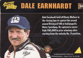 1995 Action Packed Winston Cup Country - Silver Speed #54 Dale Earnhardt Back