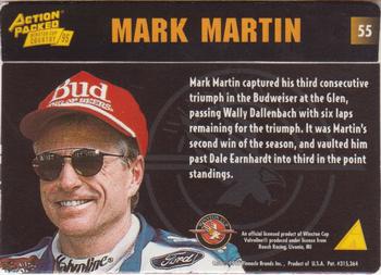 1995 Action Packed Winston Cup Country - Silver Speed #55 Mark Martin Back