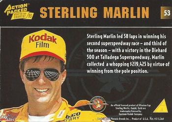 1995 Action Packed Winston Cup Country - Winners Parallel #53 Sterling Marlin Back
