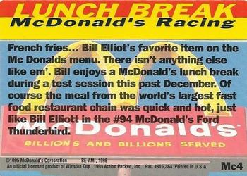 1995 Action Packed McDonald's Bill Elliott #Mc4 Bill Elliott Back