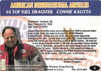 1995 Action Packed NHRA #4 Connie Kalitta's Car Back