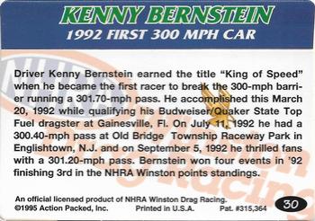 1995 Action Packed NHRA #30 Kenny Bernstein Back