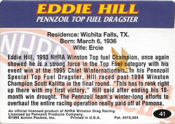 1995 Action Packed NHRA #41 Eddie Hill Back