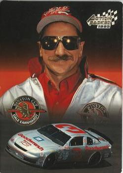 1995 Action Packed Winston Cup Stars - Dale Earnhardt Silver Salute #1 Dale Earnhardt w/Silver Car Front