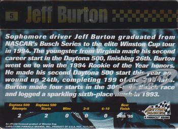 1995 Action Packed Winston Cup Stars - Silver Speed #5 Jeff Burton Back