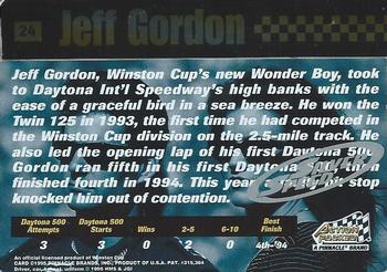 1995 Action Packed Winston Cup Stars - Silver Speed #24 Jeff Gordon Back