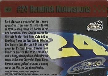 1995 Action Packed Winston Cup Stars - Silver Speed #40 Jeff Gordon's Car Back