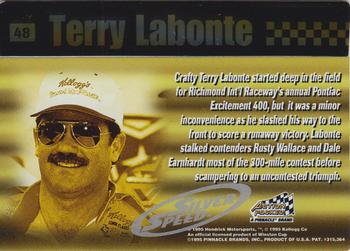1995 Action Packed Winston Cup Stars - Silver Speed #48 Terry Labonte Back