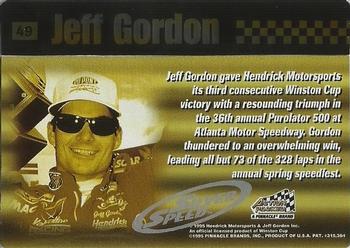 1995 Action Packed Winston Cup Stars - Silver Speed #49 Jeff Gordon Back