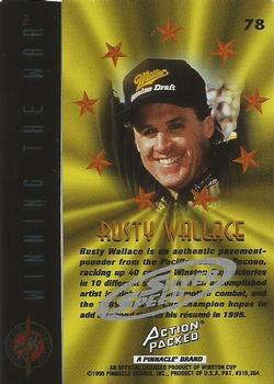 1995 Action Packed Winston Cup Stars - Silver Speed #78 Rusty Wallace Back