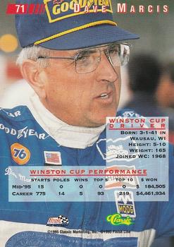 1995 Classic Images - Gold #71 Dave Marcis Back