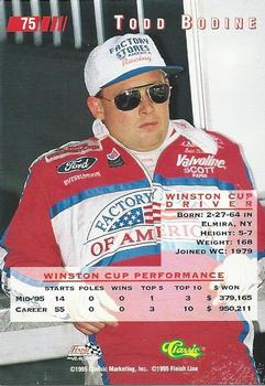 1995 Classic Images - Gold #75 Todd Bodine Back