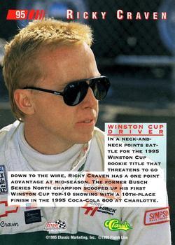 1995 Classic Images - Gold #95 Ricky Craven Back