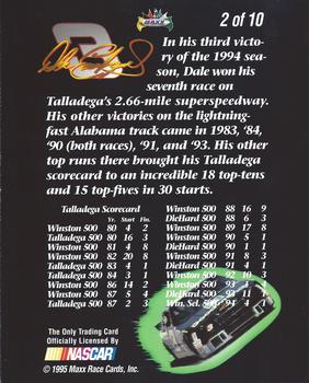 1995 Maxx - Chase the Champion Jumbo #2 Dale Earnhardt Back