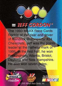 1995 Maxx Medallion #17 Jeff Gordon Back
