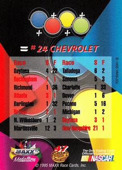 1995 Maxx Medallion #47 #24 Chevrolet Back
