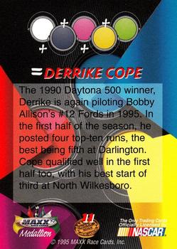 1995 Maxx Medallion #11 Derrike Cope Back