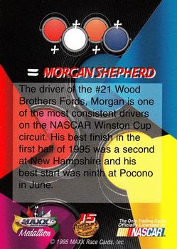 1995 Maxx Medallion #15 Morgan Shepherd Back