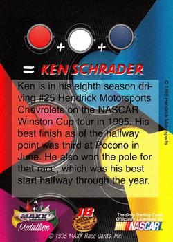 1995 Maxx Medallion #18 Ken Schrader Back