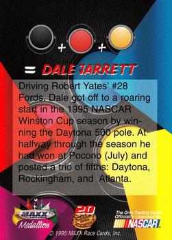 1995 Maxx Medallion #20 Dale Jarrett Back