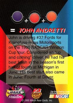 1995 Maxx Medallion #23 John Andretti Back