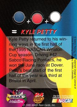 1995 Maxx Medallion #24 Kyle Petty Back
