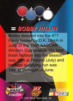 1995 Maxx Medallion #27 Bobby Hillin Jr. Back