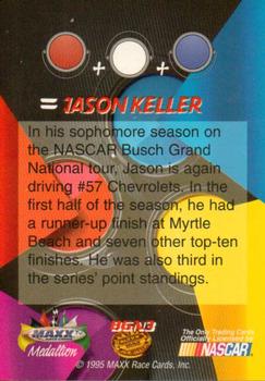 1995 Maxx Medallion - Blue #BGN3 Jason Keller Back