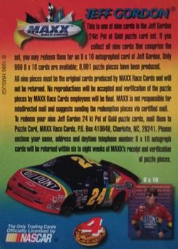 1995 Maxx Medallion - Jeff Gordon Puzzle #4 Jeff Gordon Back