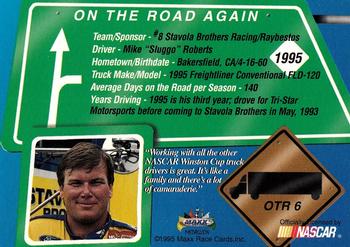 1995 Maxx Medallion - On the Road Again #OTR6 Jeff Burton's Transporter Back