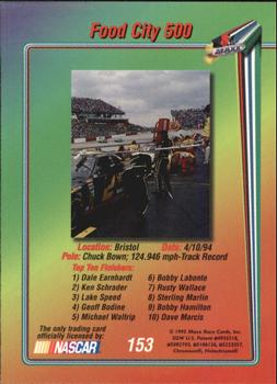 1995 Maxx Premier Plus #153 Rusty Wallace in Pits Back