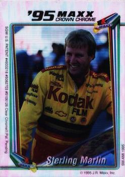 1995 Maxx Crown Chrome #NNO Sterling Marlin Front