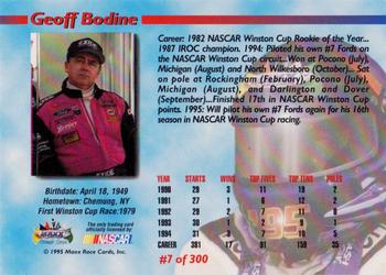 1995 Maxx Premier Series #7 Geoff Bodine Back