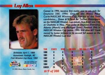 1995 Maxx Premier Series #19 Loy Allen Back