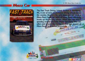 1995 Maxx Premier Series #74 Maxx Card's Car Back