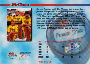 1995 Maxx Premier Series #87 Teddy McClure / Jerry McClure / Ed McClure Back
