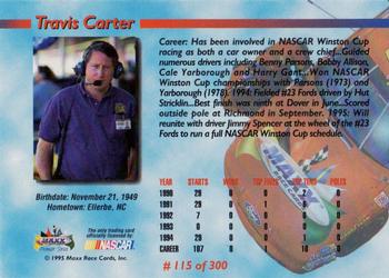 1995 Maxx Premier Series #115 Travis Carter Back