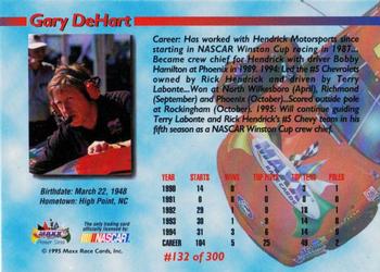 1995 Maxx Premier Series #132 Gary DeHart Back