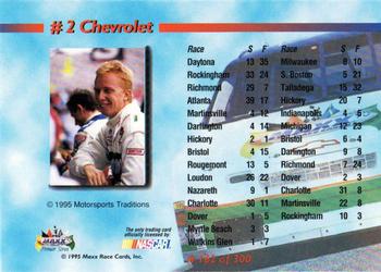 1995 Maxx Premier Series #162 No. 2 Chevrolet Back