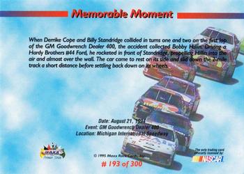 1995 Maxx Premier Series #193 Bobby Hillin / Billy Standridge Cars Back