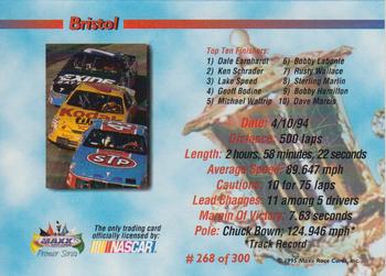 1995 Maxx Premier Series #268 Rusty Wallace in Pits Back
