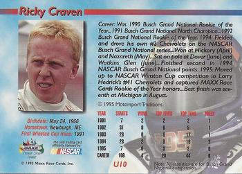 1995 Maxx Premier Series - Update #U10 Ricky Craven Back