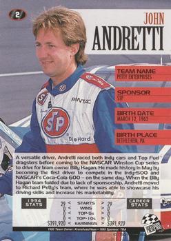 1995 Press Pass - Red Hot #2 John Andretti Back