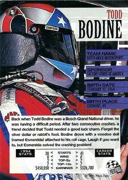 1995 Press Pass - Red Hot #5 Todd Bodine Back