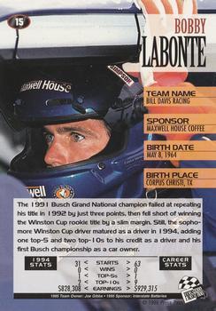 1995 Press Pass - Red Hot #15 Bobby Labonte Back