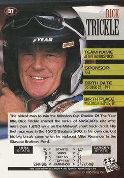 1995 Press Pass - Red Hot #31 Dick Trickle Back