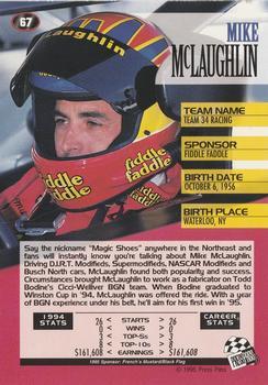 1995 Press Pass - Red Hot #67 Mike McLaughlin Back