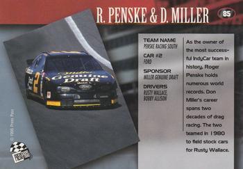 1995 Press Pass - Red Hot #85 Roger Penske/Don Miller Back