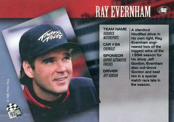 1995 Press Pass - Red Hot #92 Ray Evernham Back