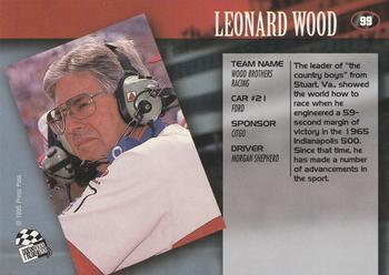 1995 Press Pass - Red Hot #99 Leonard Wood Back